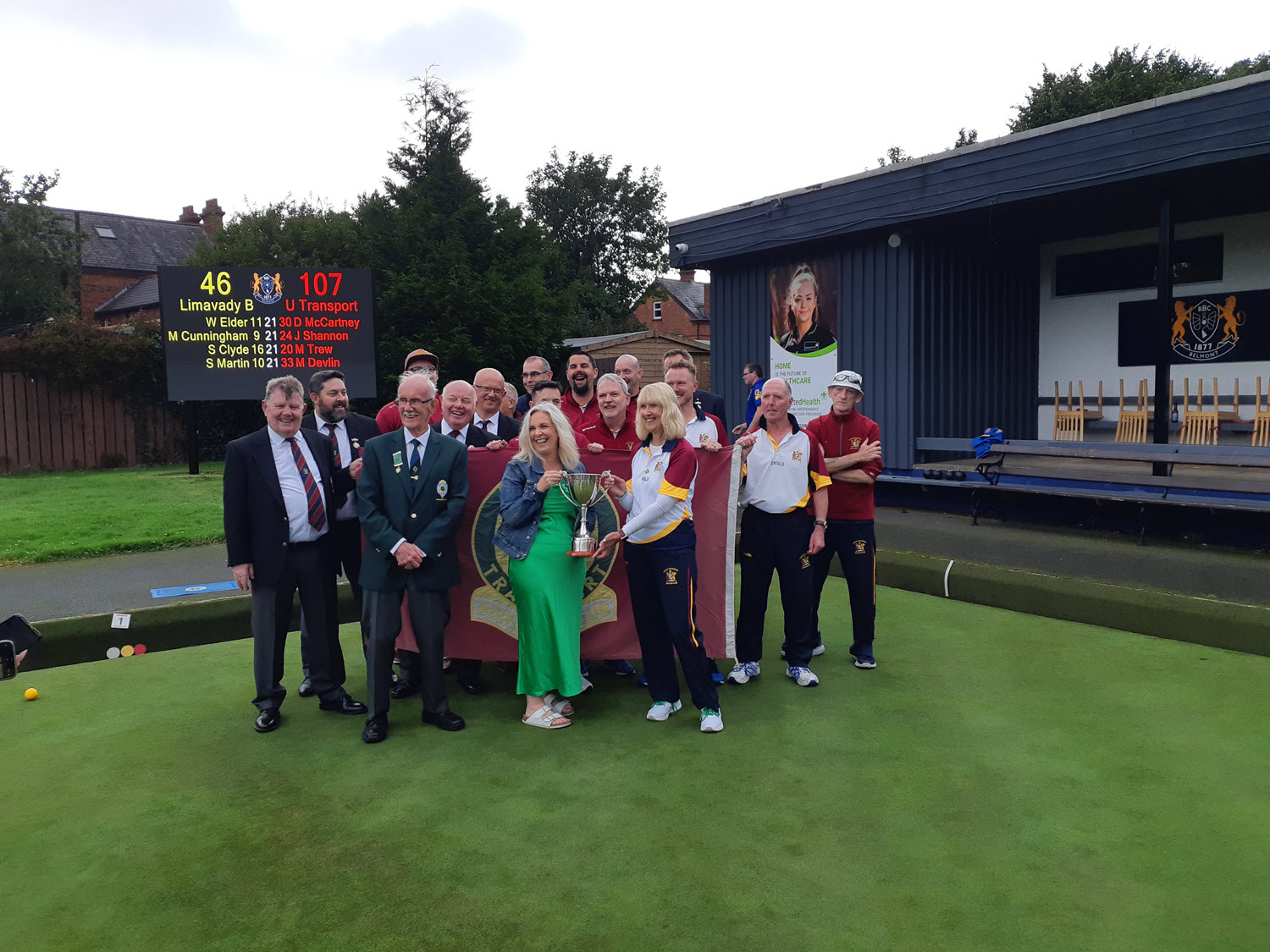 IBA Intermediate Cup Final 2023   The Champions with IBA President Bill Galloway and Conncected Health Rep 750px